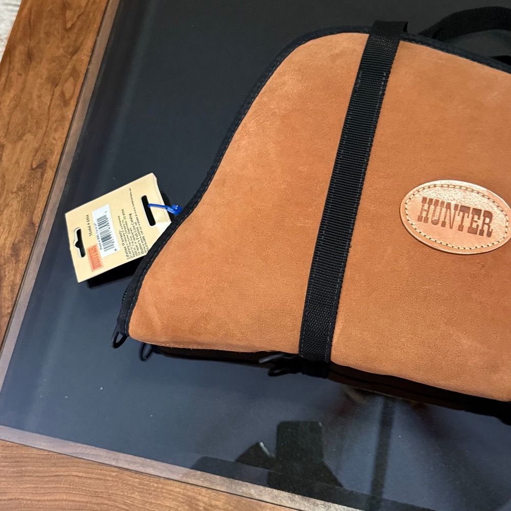 Hunter Company 6304 Suede Pistol Rug Soft Gun Case Fleece Lined Tan Made in USA - Picture 3 of 4